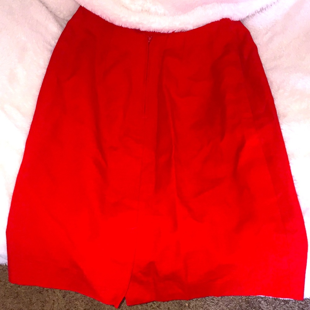 Vintage Ann Taylor Studio Red Linen Skirt - Picture 3 of 3
